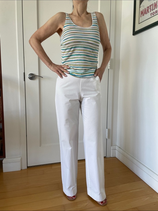 Missoni Tops - Missoni White Tank Top with Teal, Yellow & Orange Stripes